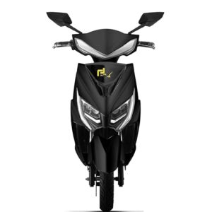 EOX E2 Low Speed Electric Scooter Non RTO with 60-80Km Range, Black Portable Lithium Battery & Charger