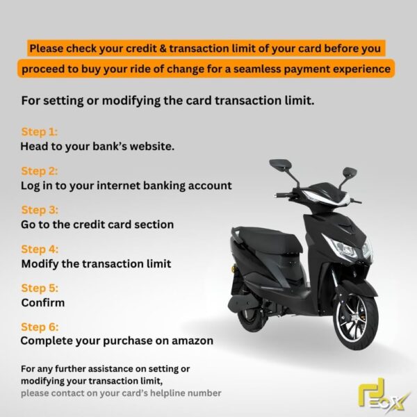 EOX E2 Low Speed Electric Scooter Non RTO with 60-80Km Range, Black Portable Lithium Battery & Charger - Image 5