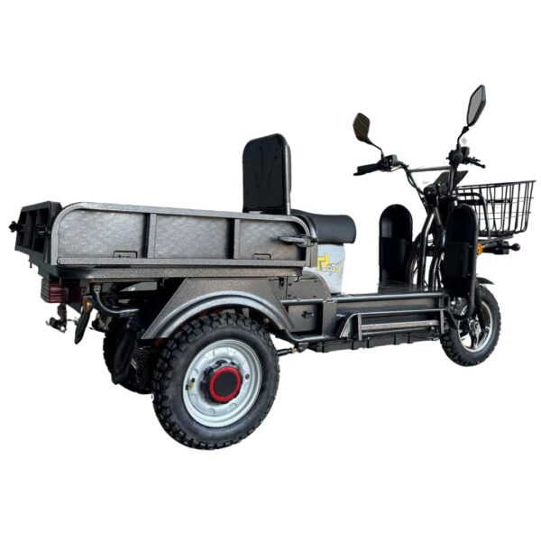 EOX E-Horse Low Speed 3 Wheeler Electric Loader Scooter Non RTO, 600Kg Weight Capacity, Black with Portable Lithium Battery & Charger - Image 4